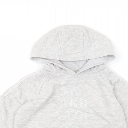Active Girls Grey   Pullover Hoodie Size 10-11 Years