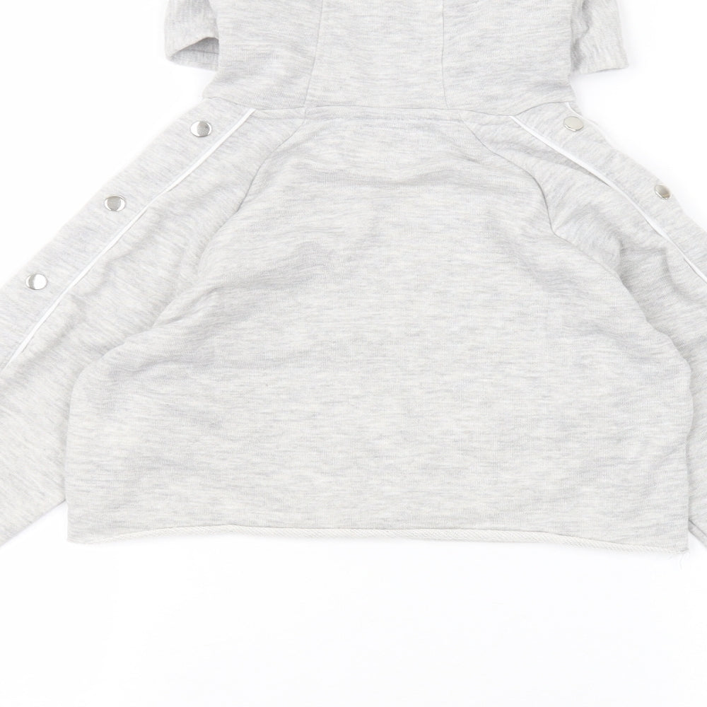 Active Girls Grey   Pullover Hoodie Size 10-11 Years