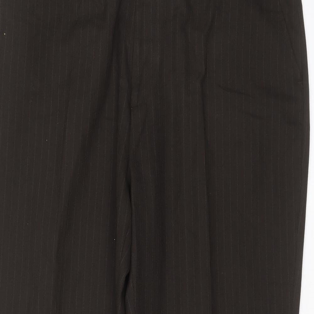 Womens UK Size 42 in Debinhams Regular Fit Dress Pants Brown Trousers