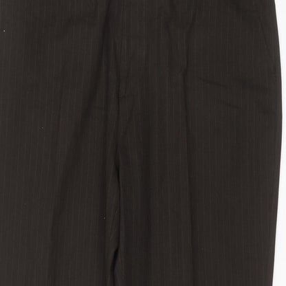 Womens UK Size 42 in Debinhams Regular Fit Dress Pants Brown Trousers