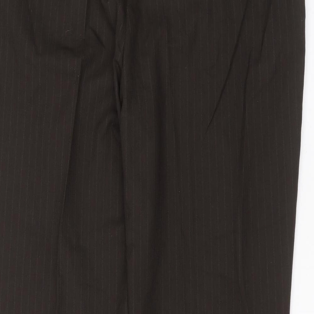 Womens UK Size 42 in Debinhams Regular Fit Dress Pants Brown Trousers