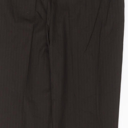 Womens UK Size 42 in Debinhams Regular Fit Dress Pants Brown Trousers