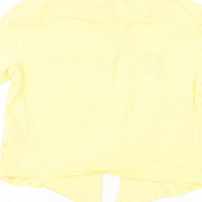 Womens UK Size XS H&M Yellow Basic T-Shirt