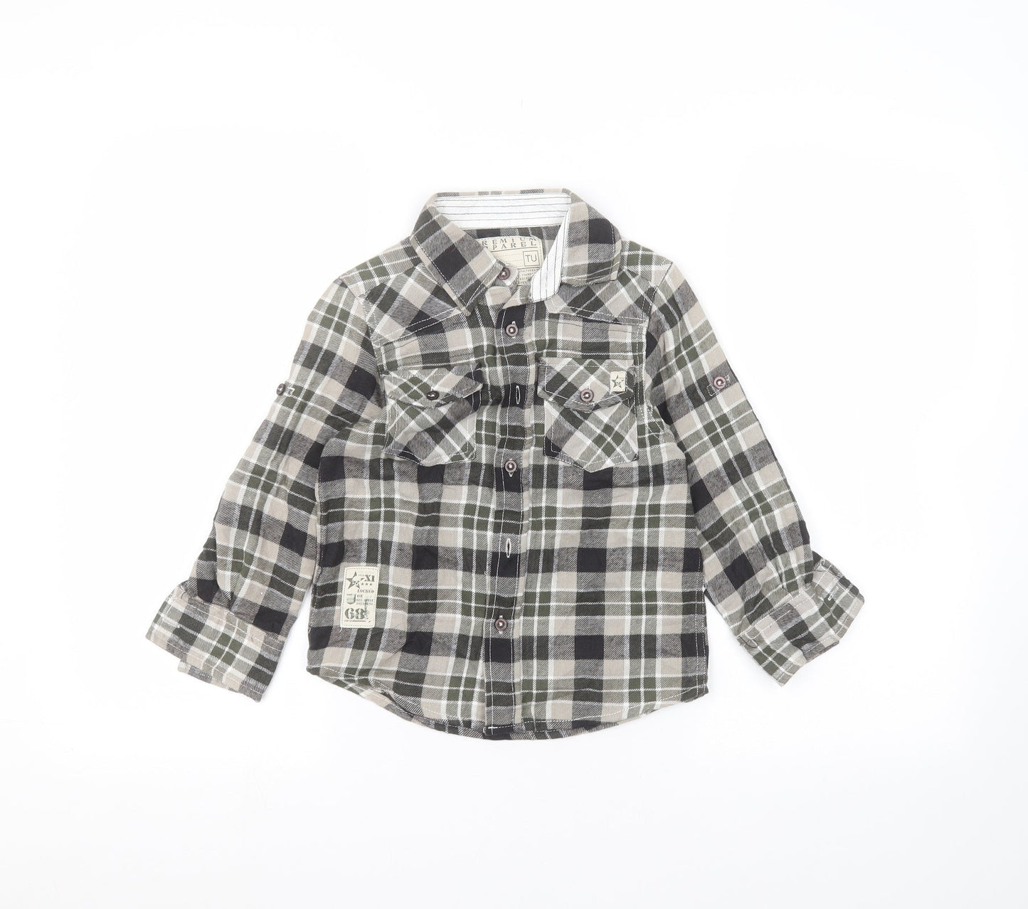 TU Boys Green   Basic Button-Up Size 5 Years