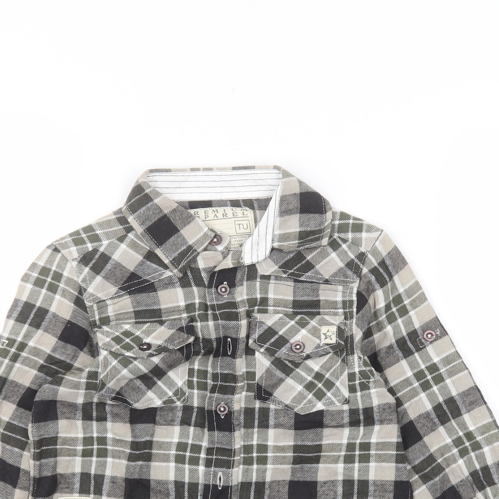TU Boys Green   Basic Button-Up Size 5 Years