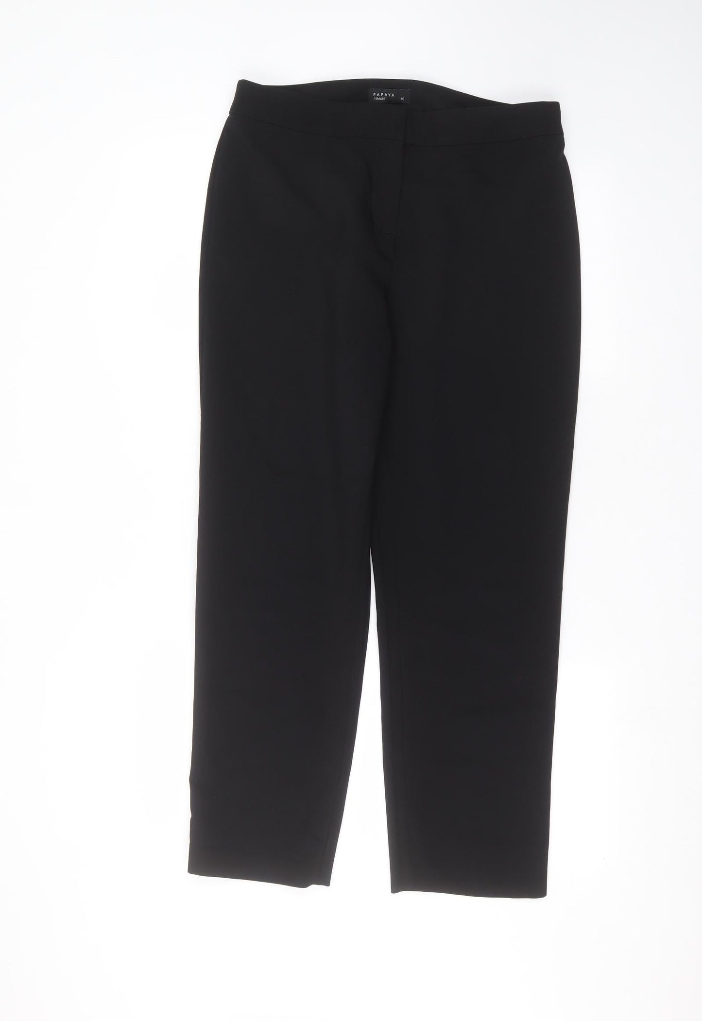 Womens UK Size 10 Papaya Regular Fit  Black Trousers