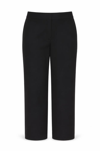 Front view of Papaya women’s black trousers, size UK 10, 27-inch leg