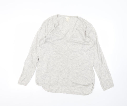 Womens UK Size XS H&M White Pullover Jumper