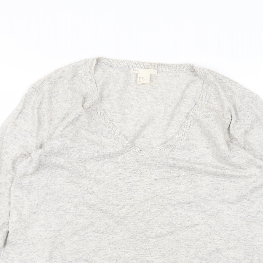 Womens UK Size XS H&M White Pullover Jumper