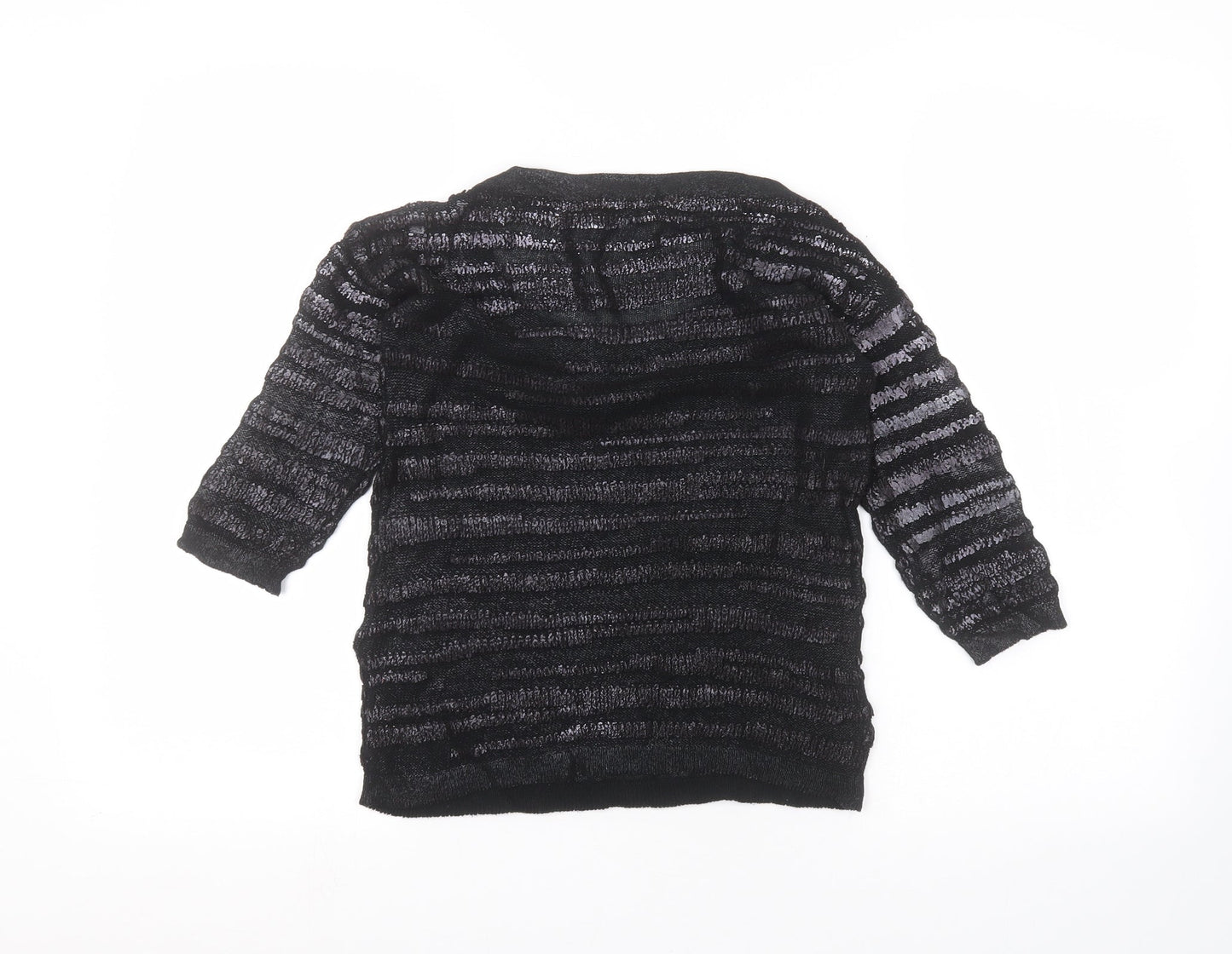 Womens UK Size XS H&M Black Basic T-Shirt