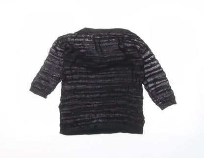Womens UK Size XS H&M Black Basic T-Shirt