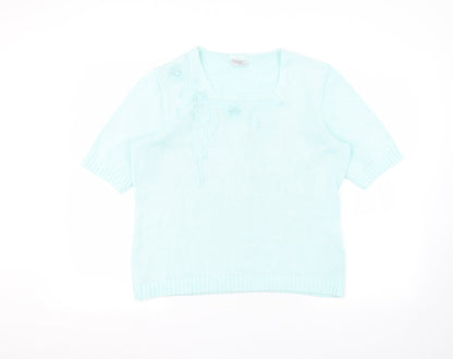 Faber Womens Blue   Pullover Jumper Size 14