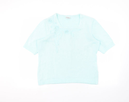 Faber Womens Blue   Pullover Jumper Size 14