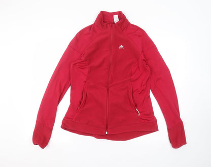 Womens UK Size L DECATHLON Pink Full Zip Jumper