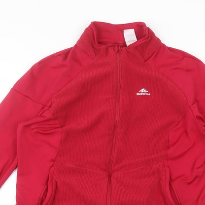 Womens UK Size L DECATHLON Pink Full Zip Jumper
