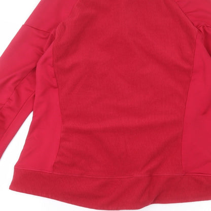 Womens UK Size L DECATHLON Pink Full Zip Jumper