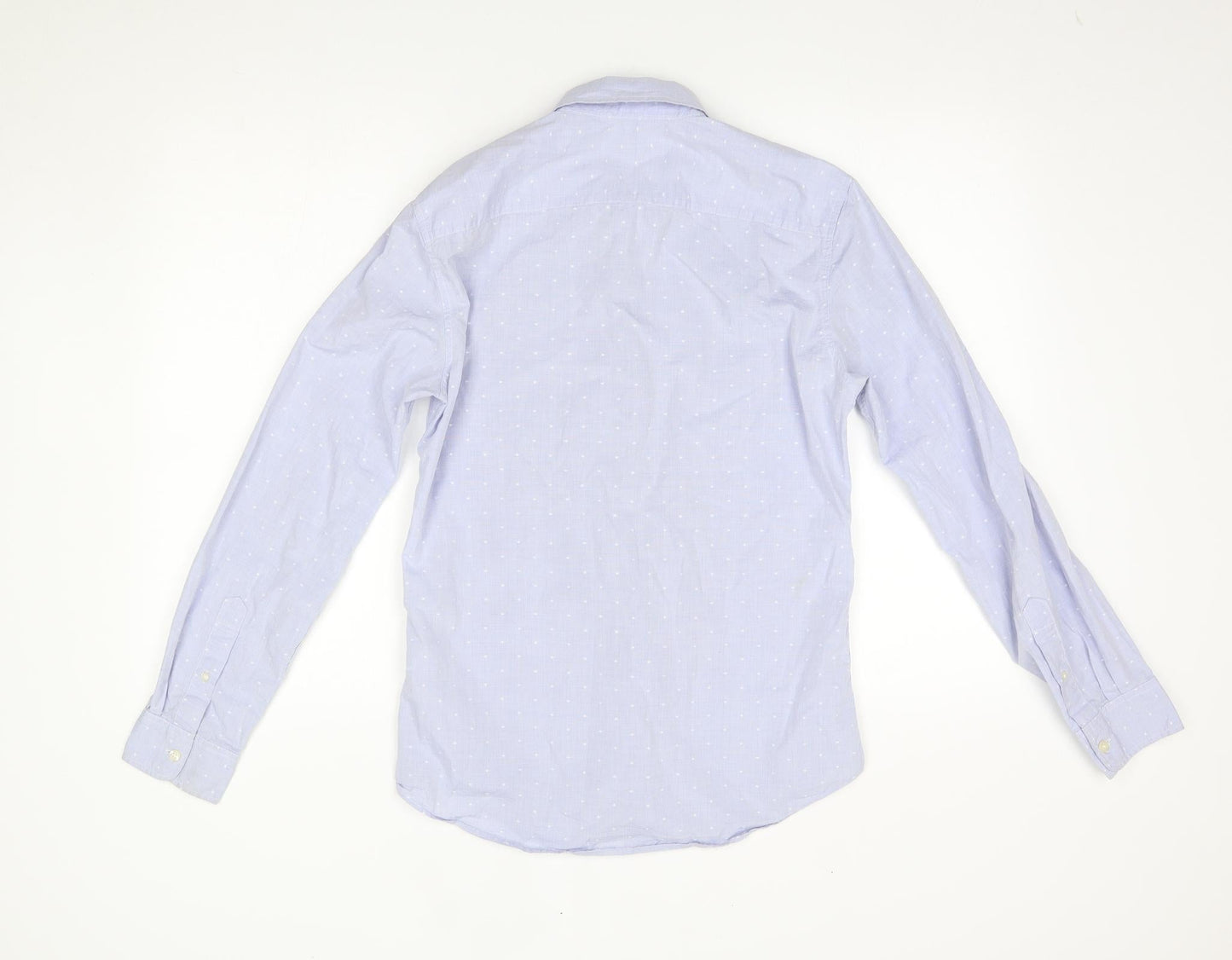 Mens UK Size One Size benetton Blue  Button-Up Long Sleeve Casual Shirt