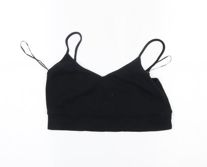 Miss Selfridge Womens Black   Cropped Tank Size 14