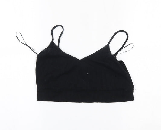 Miss Selfridge Womens Black   Cropped Tank Size 14