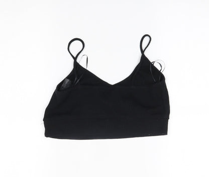 Miss Selfridge Womens Black   Cropped Tank Size 14