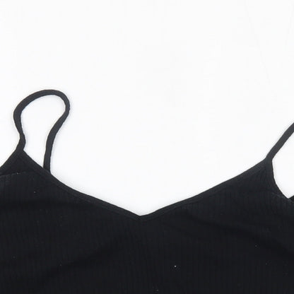 Miss Selfridge Womens Black   Cropped Tank Size 14