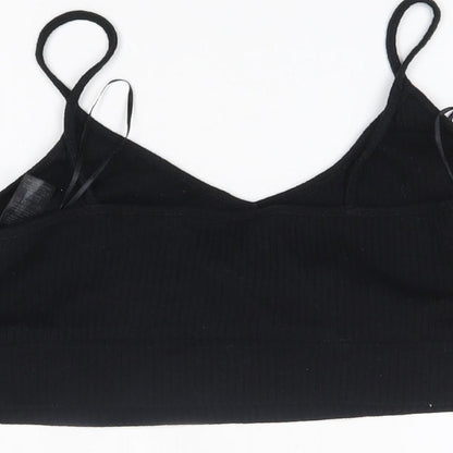 Miss Selfridge Womens Black   Cropped Tank Size 14