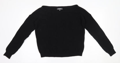Womens UK Size 6 Missguided Black Pullover Jumper