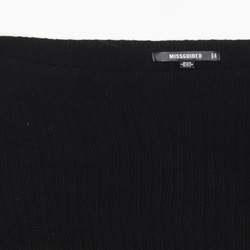 Womens UK Size 6 Missguided Black Pullover Jumper