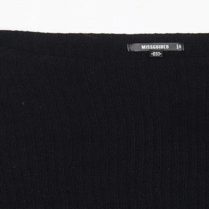 Womens UK Size 6 Missguided Black Pullover Jumper