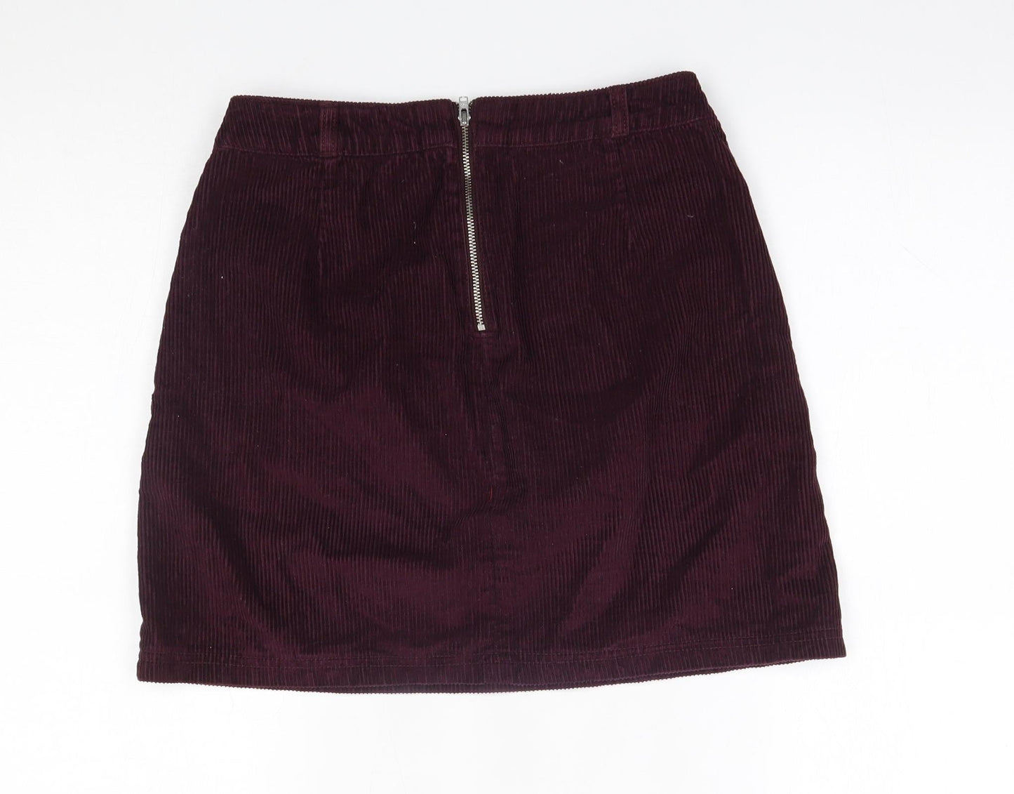 F&F Womens Red  Corduroy Straight & Pencil Skirt Size 6