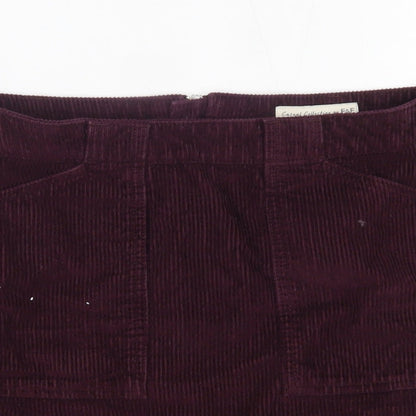 F&F Womens Red  Corduroy Straight & Pencil Skirt Size 6