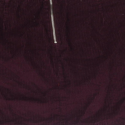F&F Womens Red  Corduroy Straight & Pencil Skirt Size 6