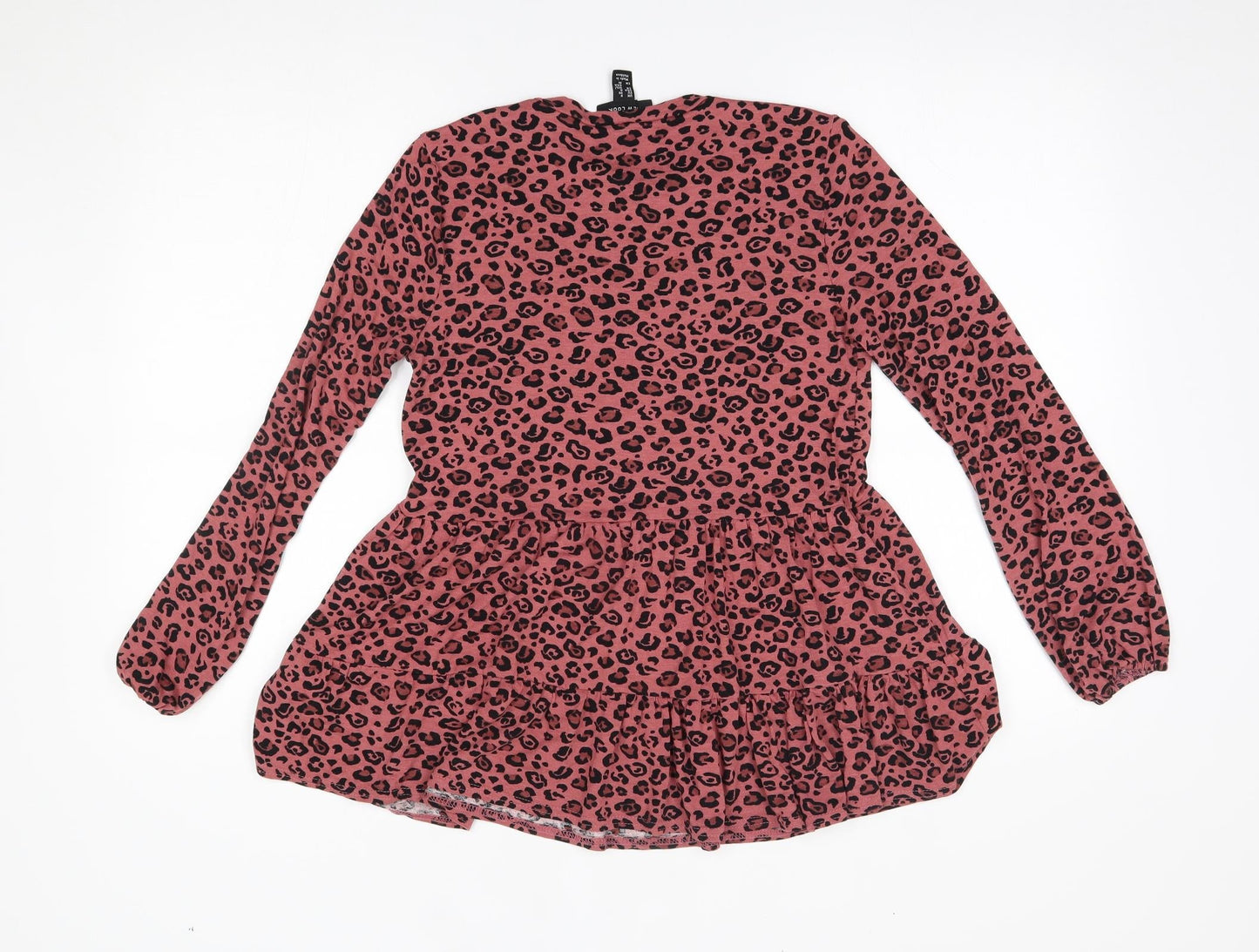 Womens UK Size 8 New Look Pink Basic Blouse