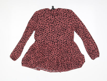 Womens UK Size 8 New Look Pink Basic Blouse