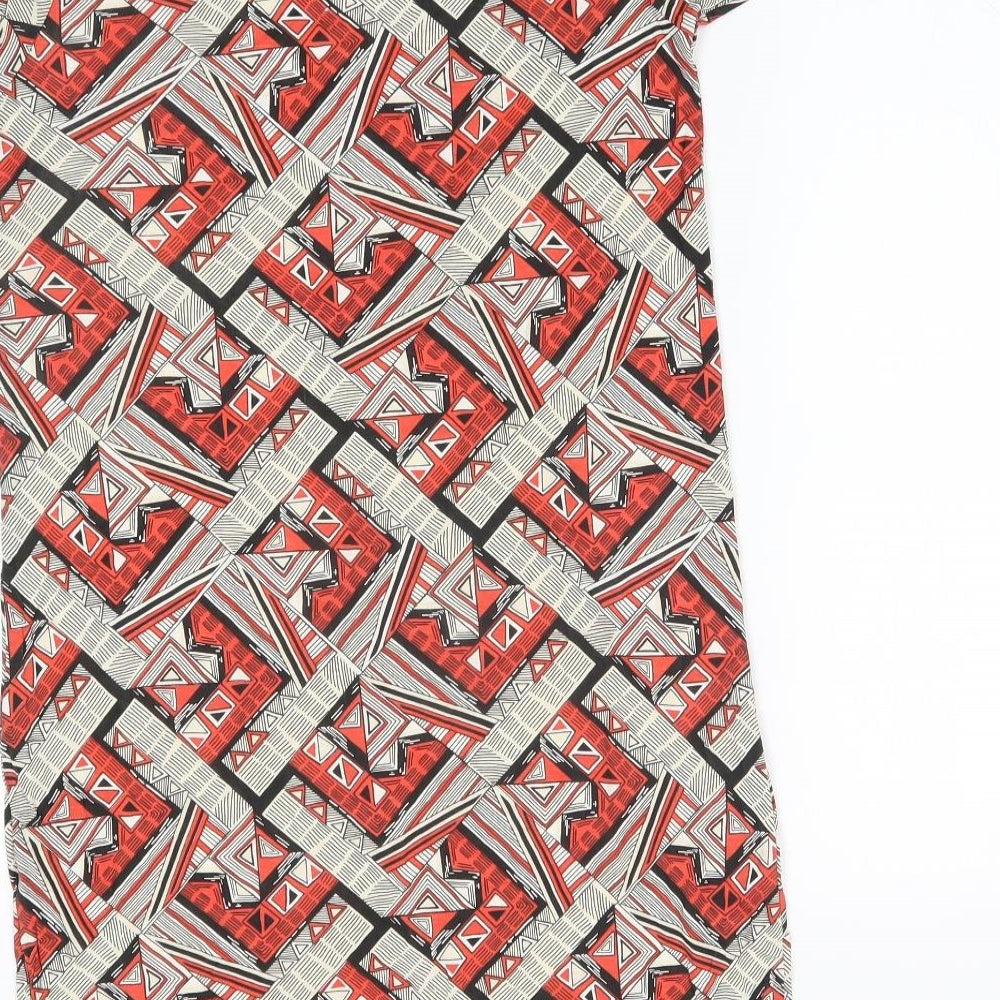 Atmosphere Womens Red Geometric  A-Line  Size 6