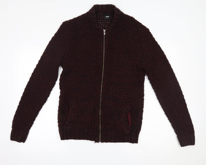 Mens UK Size M ASOS Red Full Zip Sweatshirt