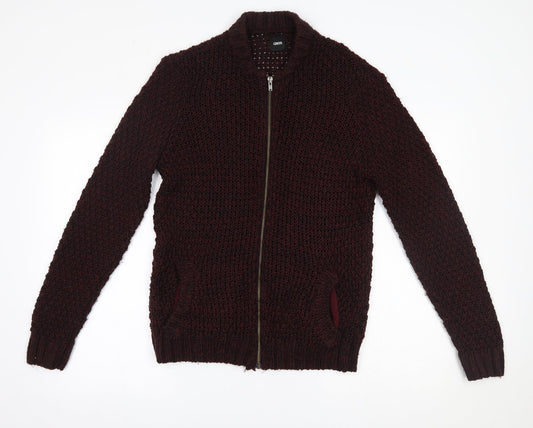 Mens UK Size M ASOS Red Full Zip Sweatshirt