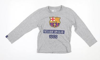 global brands group Boys Grey   Basic T-Shirt Size 10 Years  - FCB