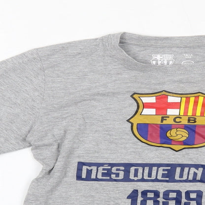 global brands group Boys Grey   Basic T-Shirt Size 10 Years  - FCB