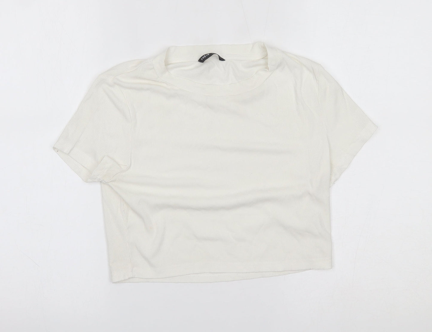 SheIn Womens White   Basic T-Shirt Size M