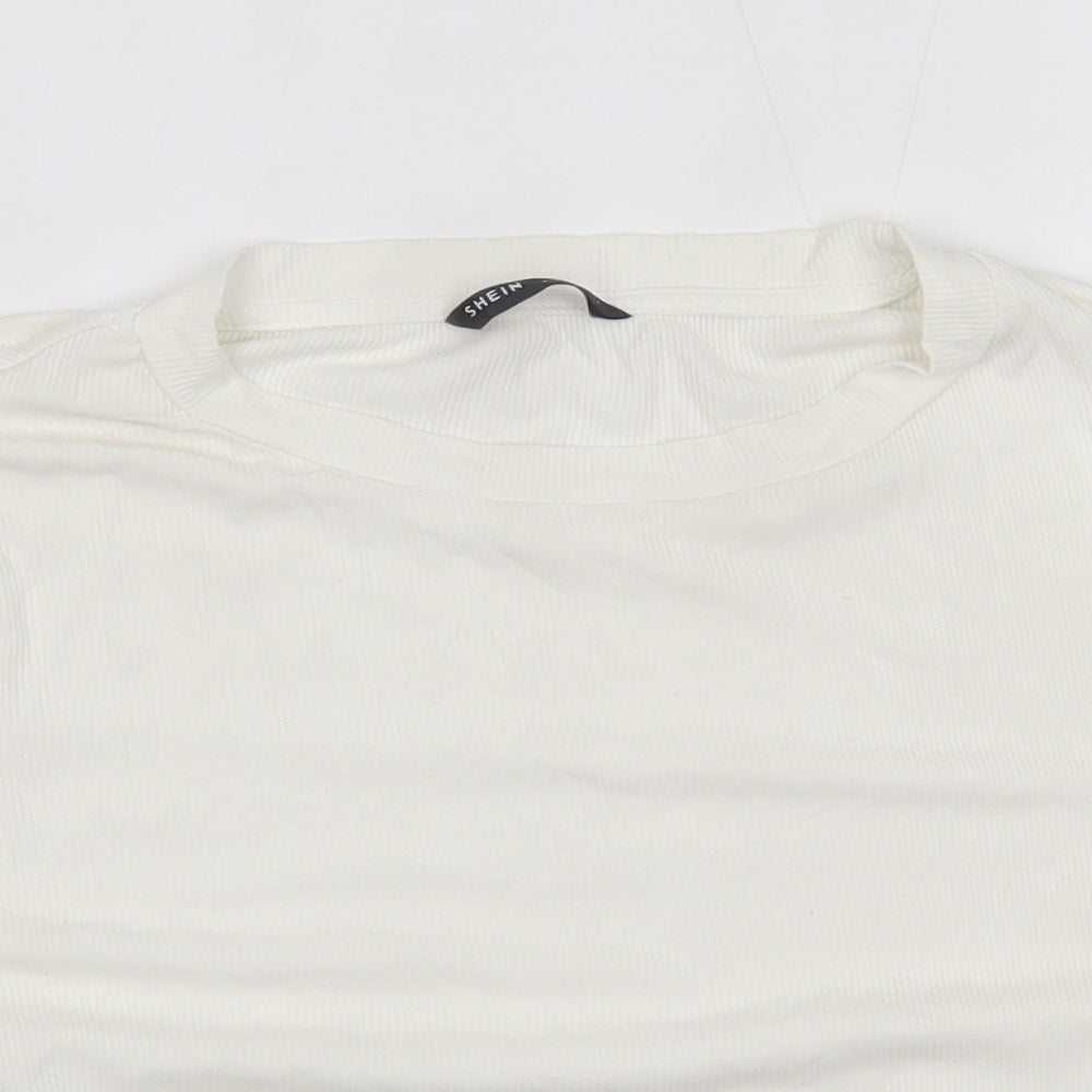 SheIn Womens White   Basic T-Shirt Size M