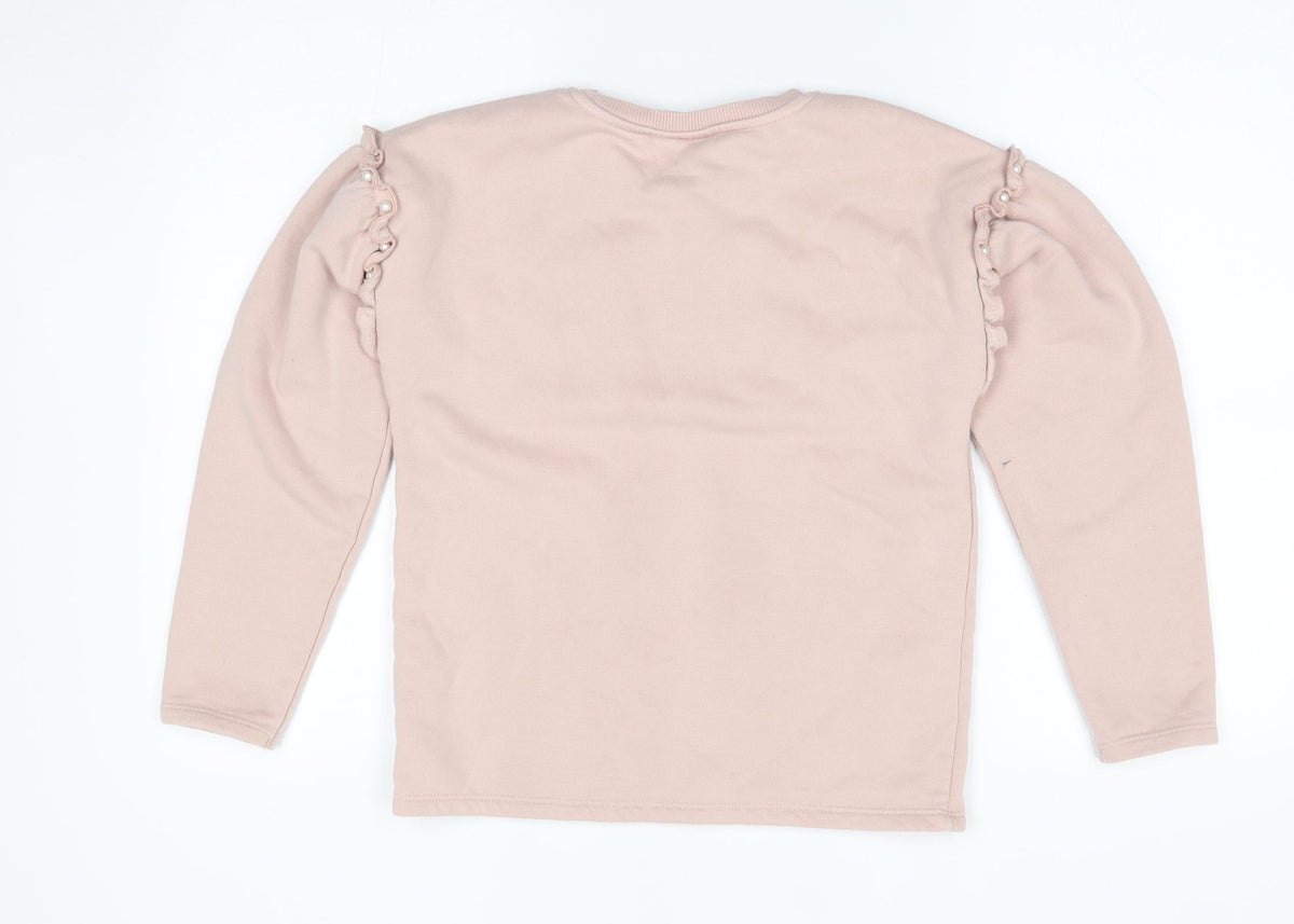 Back view of Matalan girls’ pink jumper, size 11, years