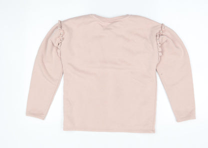 Back view of Matalan girls’ pink jumper, size 11, years