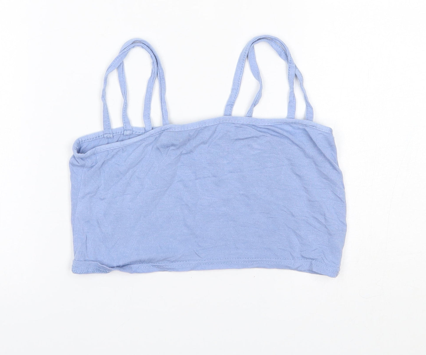 Womens UK Size 6 PRETTYLITTLETHING Blue Cropped Tank