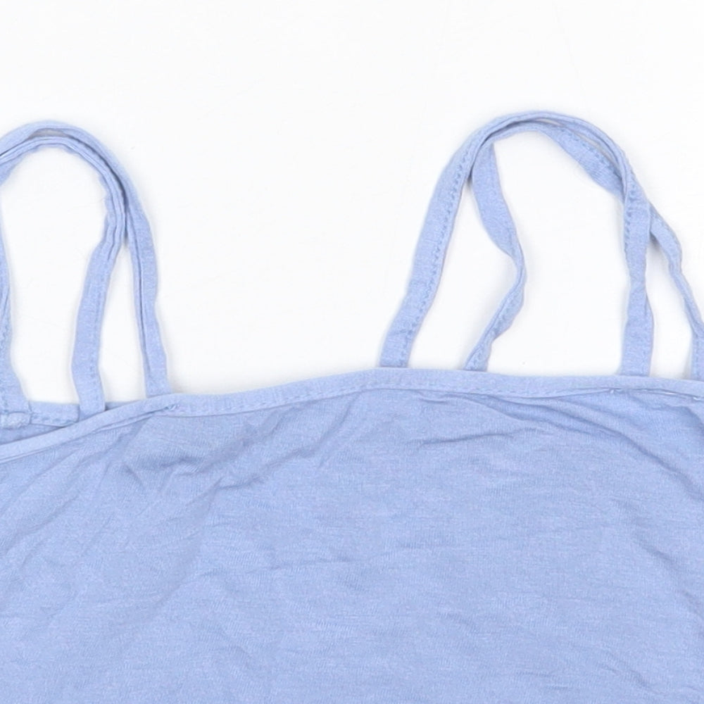 Womens UK Size 6 PRETTYLITTLETHING Blue Cropped Tank