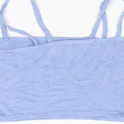Womens UK Size 6 PRETTYLITTLETHING Blue Cropped Tank