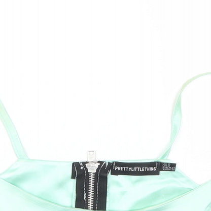 PRETTYLITTLETHING Womens Green   Basic T-Shirt Size 6