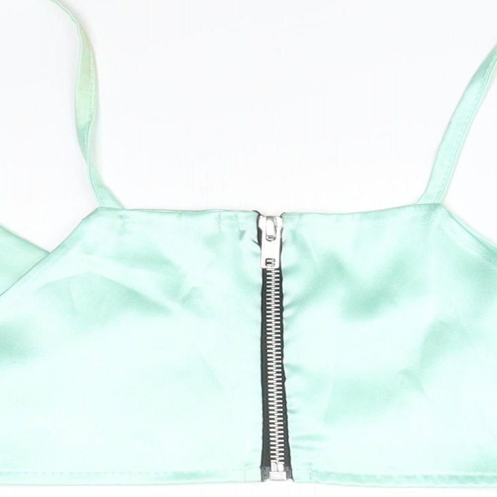 PRETTYLITTLETHING Womens Green   Basic T-Shirt Size 6