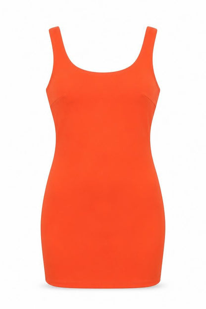 Front view of VERA&LUCY women’s orange bodycon, size L