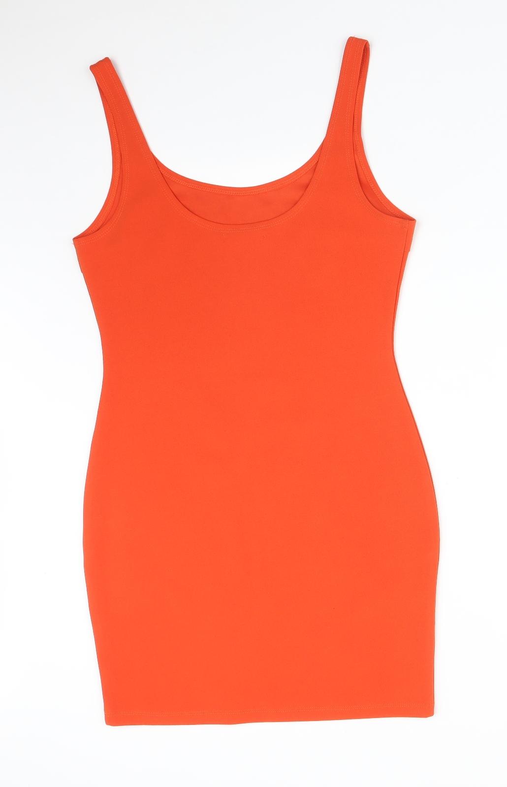 Back view of VERA&LUCY women’s orange bodycon, size L